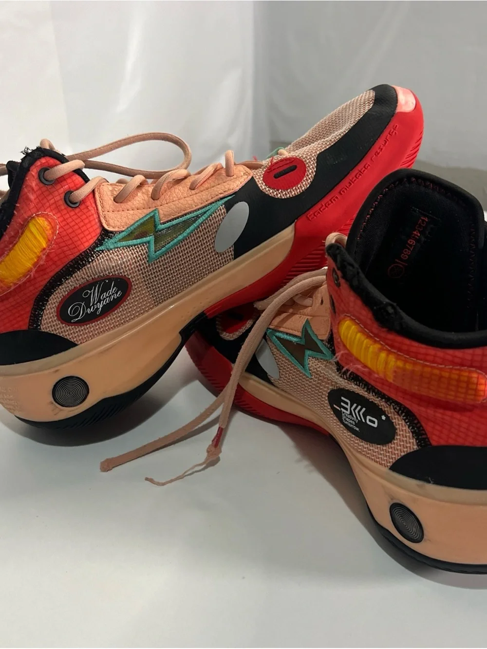 Women’s Multi-Color Athletic Sneakers - Coral / Aqua